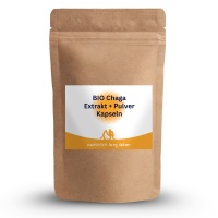 BIO Chaga Extrakt + Pulver Kapseln 60 Stück