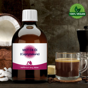 MCT C8 Öl (Caprylsäure) 500 ml aus 100 % Kokos