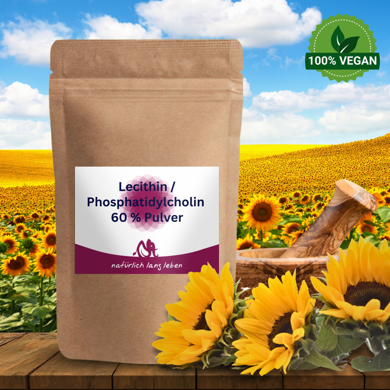 Lecithin / Phosphatidylcholin 60 100 g vegan natürlich lang l