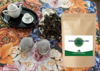 Grüner Tee Extrakt Pulver 100 g vegan (Epigallocatechingallat, Catechine, Epigallocatechin)