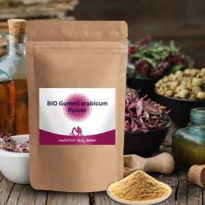 BIO Gummi arabicum (Akazienfaser) Pulver 500g (E 414)