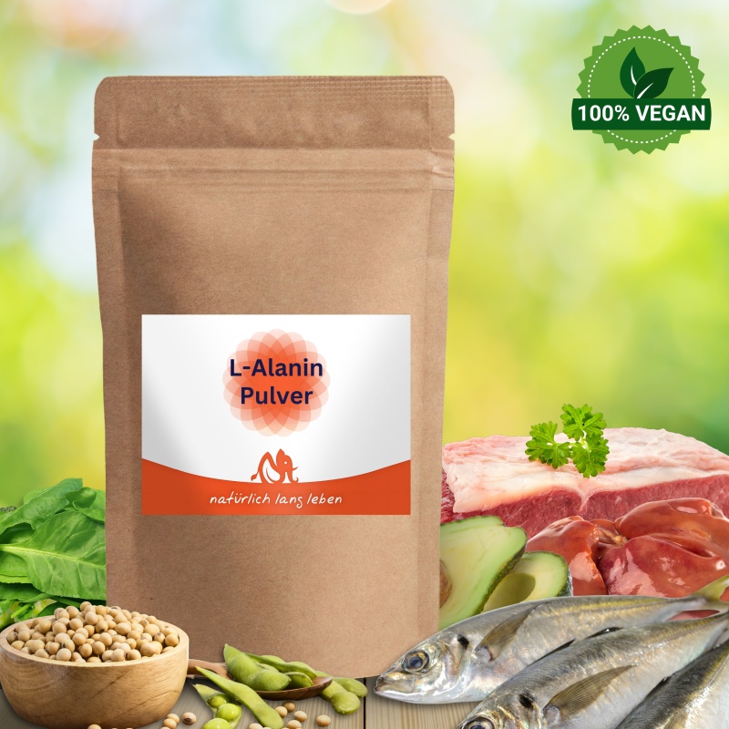 L-Alanin Pulver | 100 g | vegan | natürlich lang leben