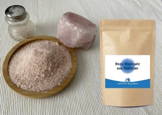 Rosa Stein Salz (fein) 1000 g aus Pakistan