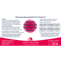 Vegane Vitamin D3 Tropfen für Kinder 30 ml