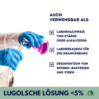 Lugolsche Lösung ( < 5 %) 100 ml TÜV zertifizierte Pipette