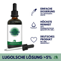 Lugolsche Lösung ( < 5 %) 100 ml TÜV zertifizierte Pipette