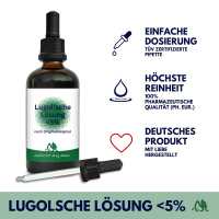 Lugolsche Lösung ( < 5 %) 50 ml TÜV zertifizierte Pipette
