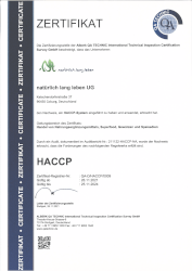 HACCP Zertifikat